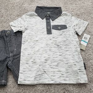 ✔️SOLD✔️ Calvin Klein Baby Boy Shirt Shorts Set